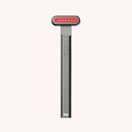 4-in-1 Radiant Renewal® Skincare Wand with Red Light Therapy - Color: Charcoal